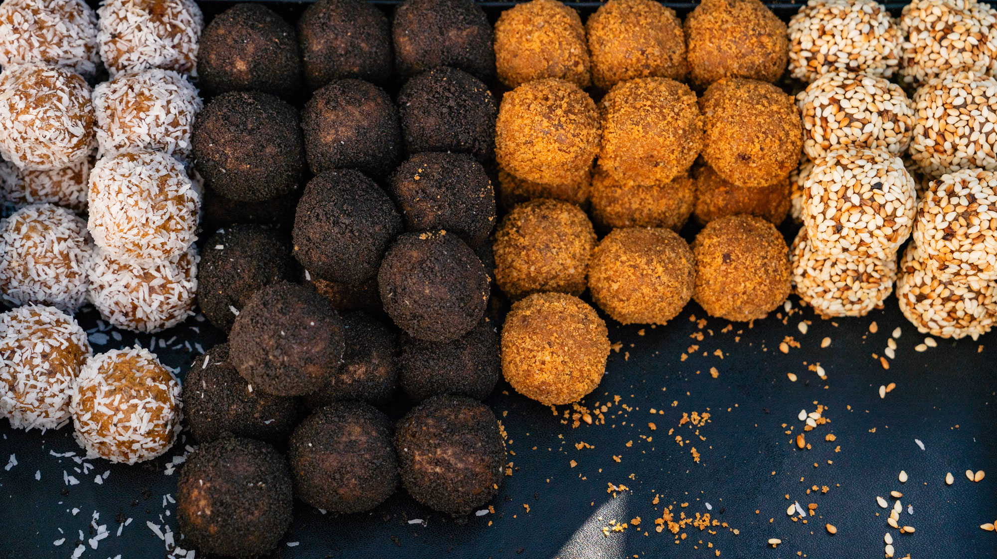 Viele verschiedene süße Bällchen