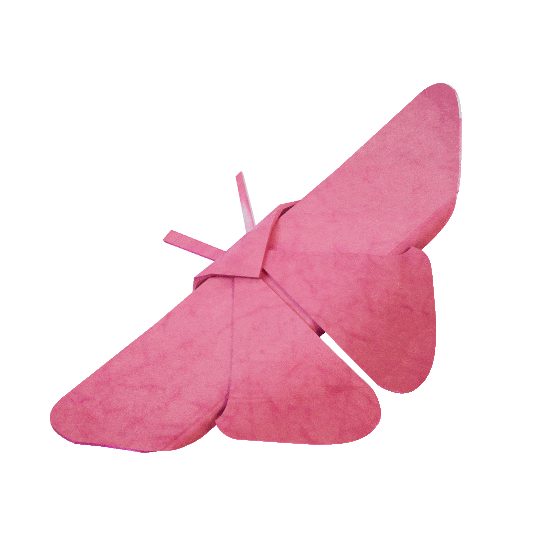Animierter pinker Schmetterling