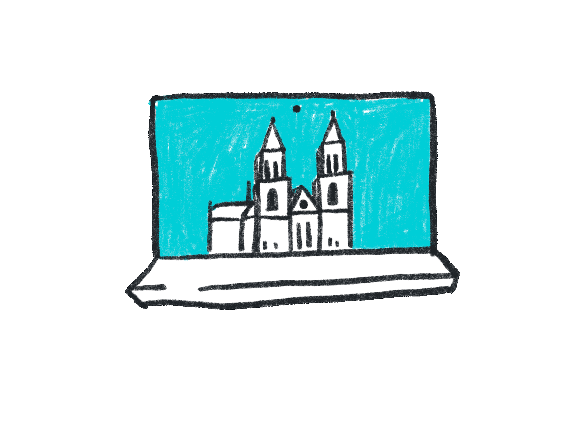 Magdeburger Dom auf dem Laptop
