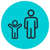 Icon für Unterstützung bei der Kinderbetreuung