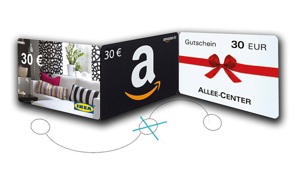 Gutscheine KWK 30 € Gutscheine Ikea, Amazon, Allee Center