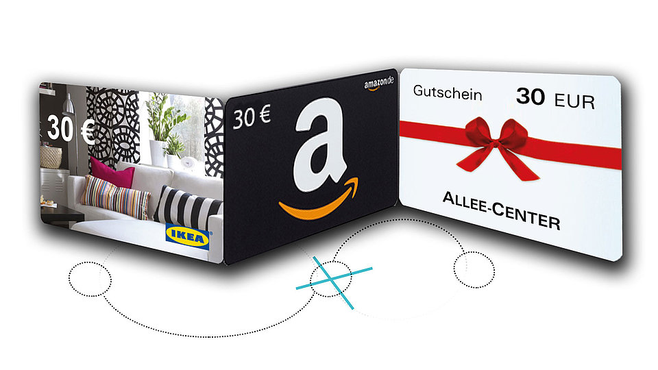 Gutscheine KWK 30 € Gutscheine Ikea, Amazon, Allee Center