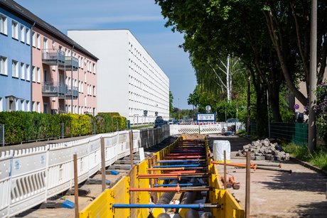 Fernwärmetrasse in der Sudermannstraße in Stadtfeld Fernwärmetrasse in der Sudermannstraße in Stadtfeld in Magdeburg