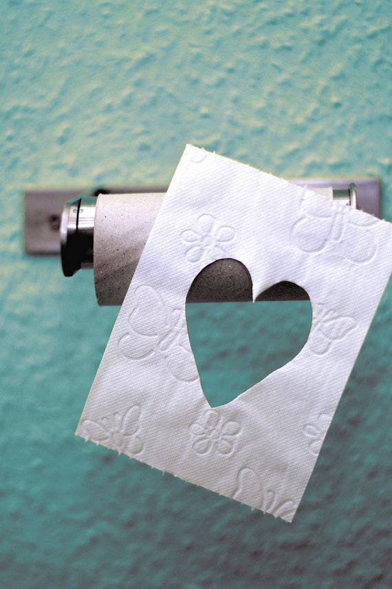 Toilettenpapier mit Herz