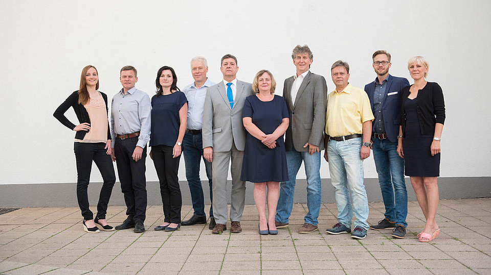 Gruppenfoto des Teams für die Kundenbetreuung von Industrie- und Gewerbekunden