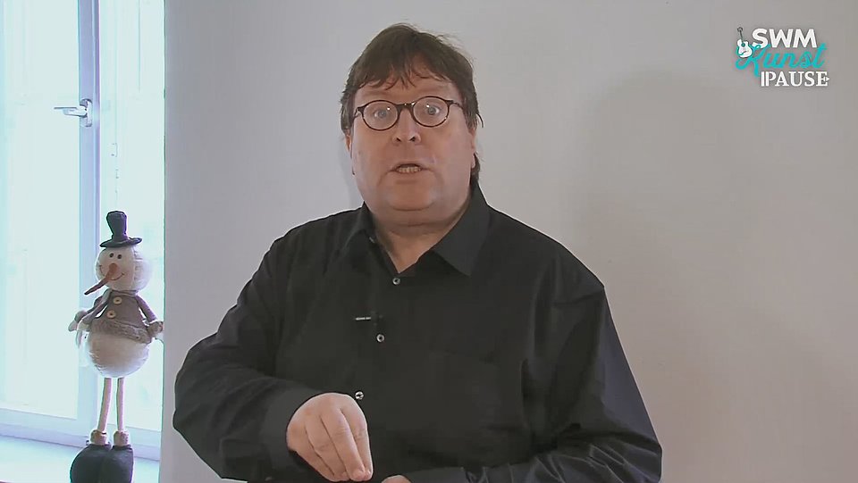 Lars Johanson spricht für die SWM Kunstpause