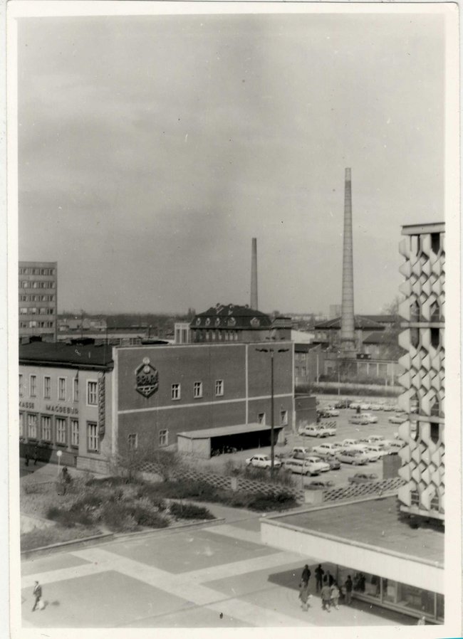 Ausblick aus einer Wohnung im alten Blauen Bock Richtung Nordabschnitt