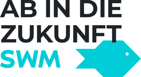 Logo vom SWM Kultur-Projekt " Ab in die Zukunft"