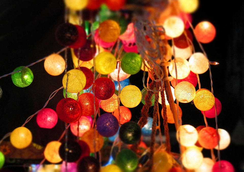 Bunte Lichterkette Bunte Lichterkette