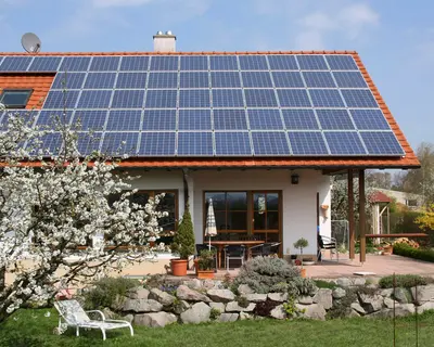 Photovoltaik-Anlage auf einem Einfamilienhaus