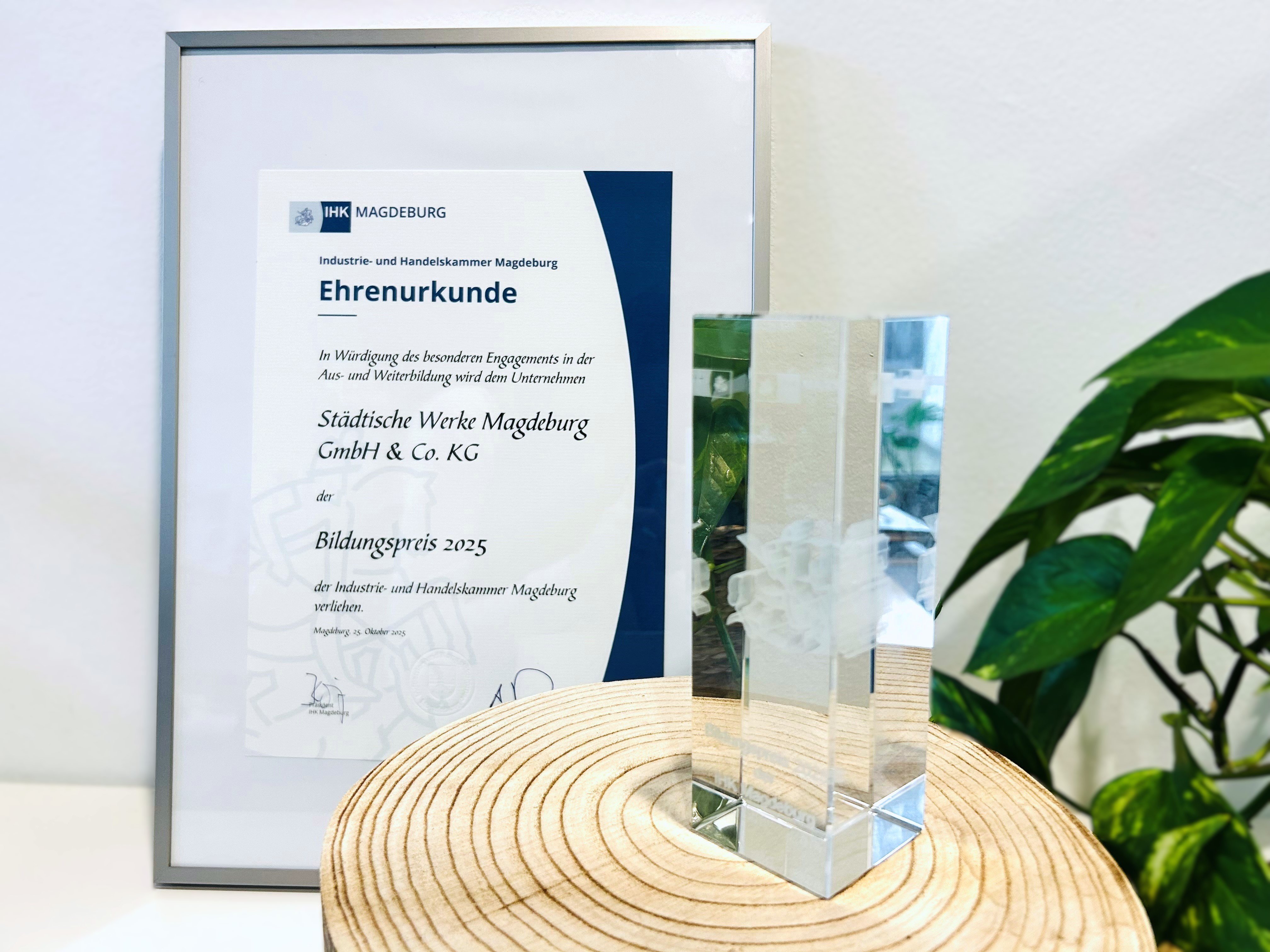 IHK Magdeburg - Bildungspreis für SWM Magdeburg