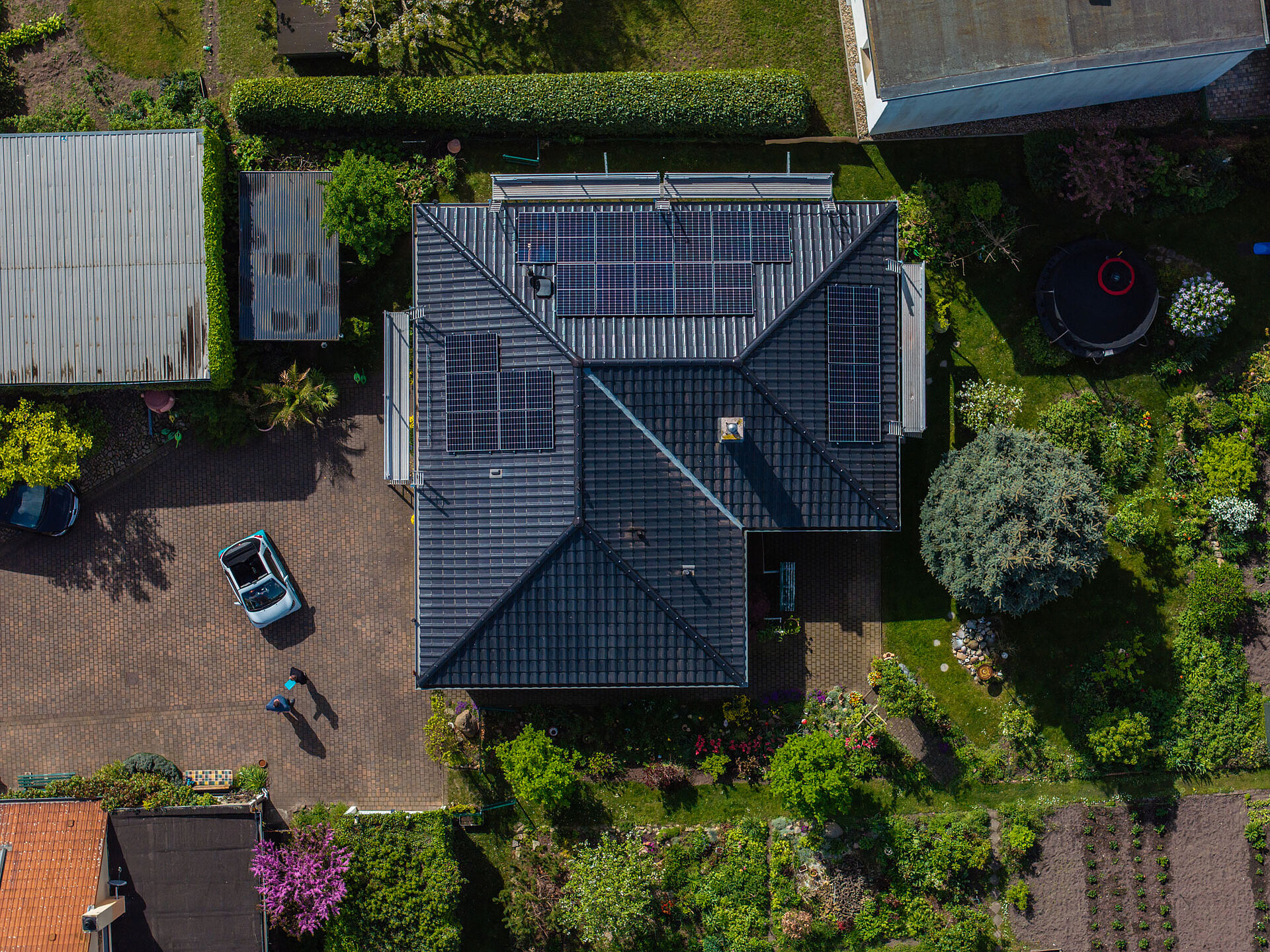 SWM PV Anlage auf Einfamilienhaus in Magdeburg