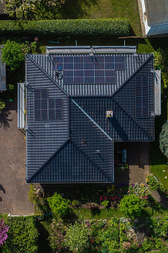 SWM PV Anlage auf Einfamilienhaus in Magdeburg