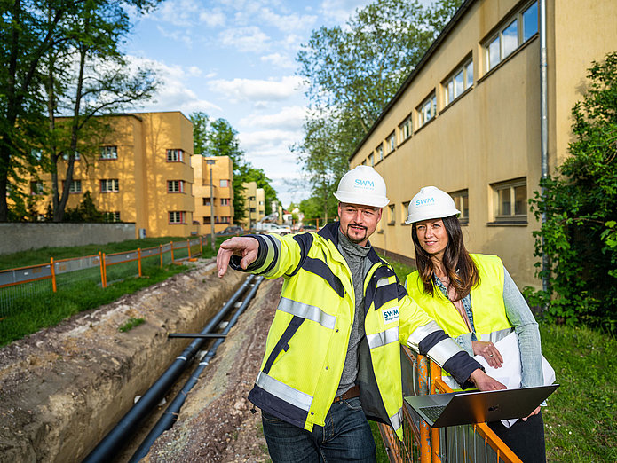 An der Baustelle Beimssiedlung