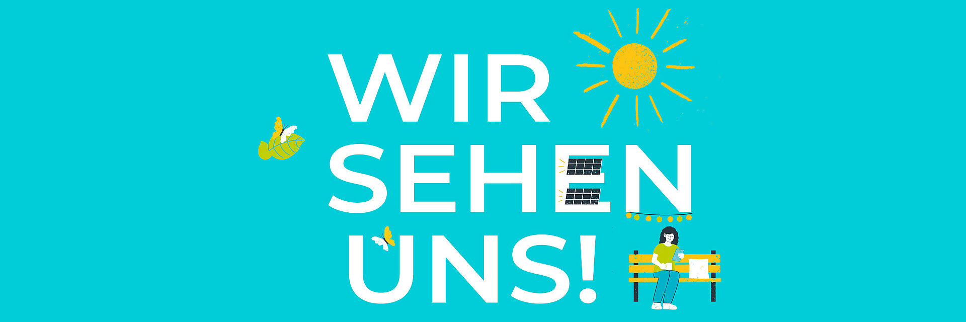 Webbanner Illustration Grüne Messe