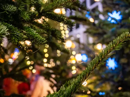 Lichtstimmung auf dem SWM Weihnachtsmarkt