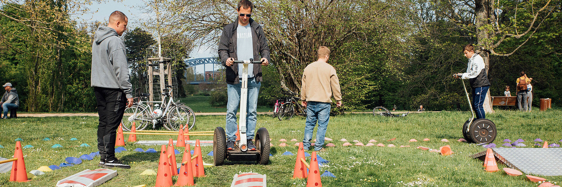 Segway-Parcours auf der Grünen Messe