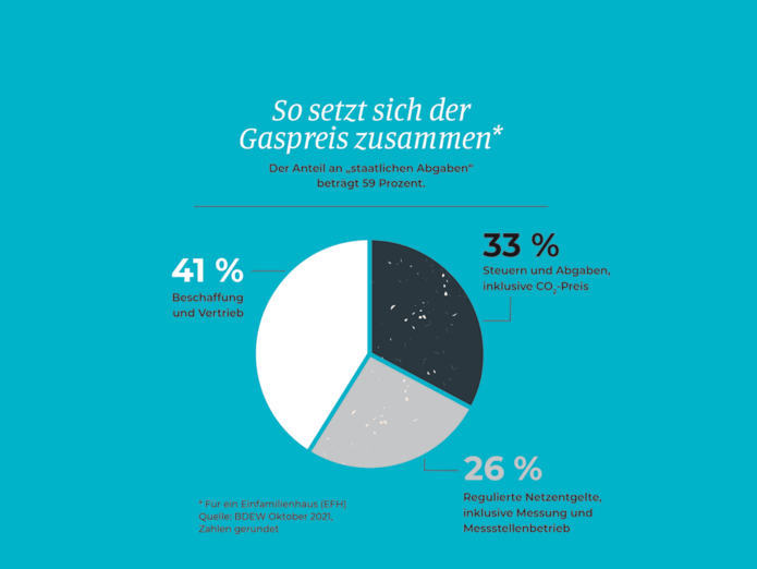 Grafik zur Gaspreiszusammensetzung
