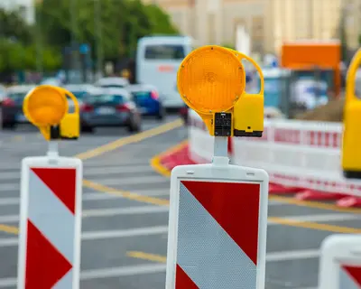 Straßenbaustelle