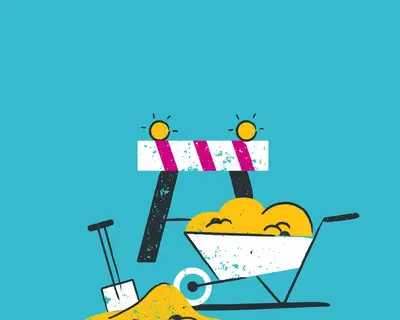Illustration einer Baustelle