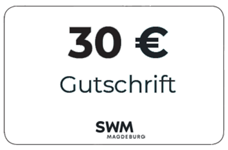 Grafik "30 EUR Gutschrift Jahresrechnung SWM"