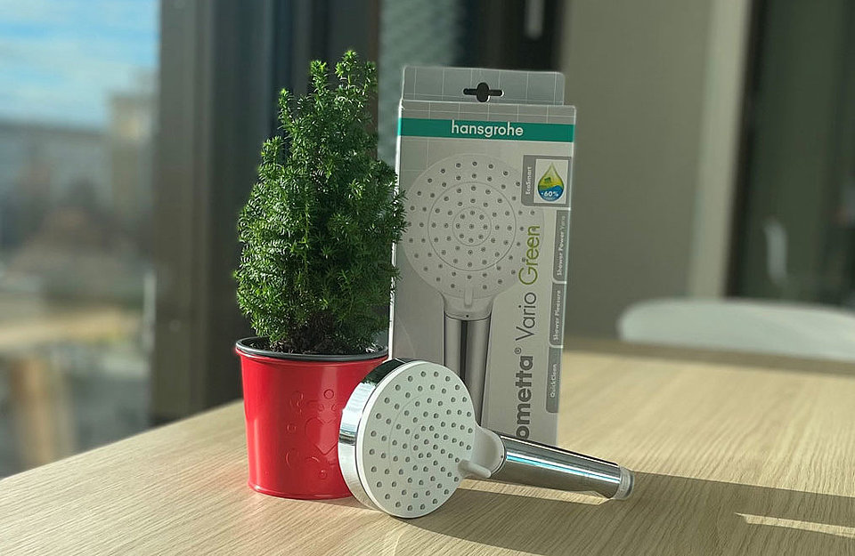 Duschsparkopf der Marke hansgrohe