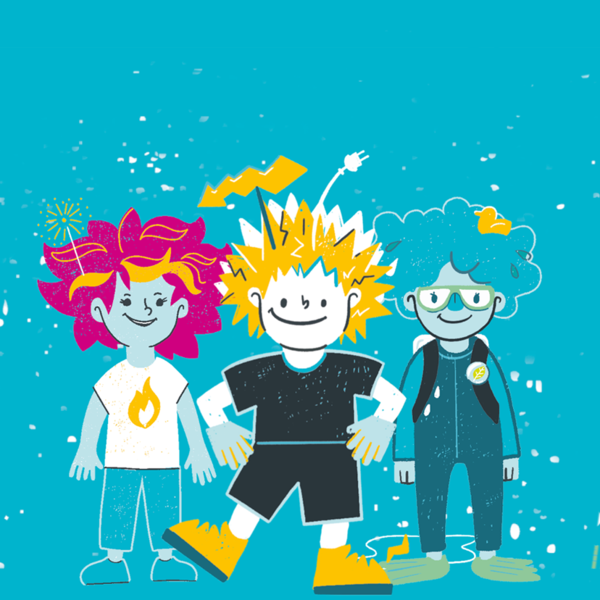 Unsere drei Figuren von Blitzkitz in einer Grafik