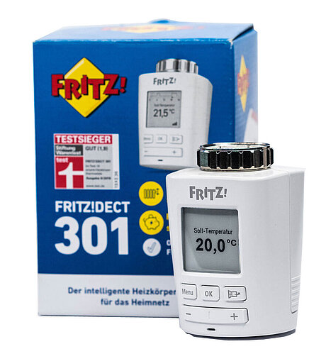 smartes Heizungsthermostat der Marke Fritz mit Originalverpackung