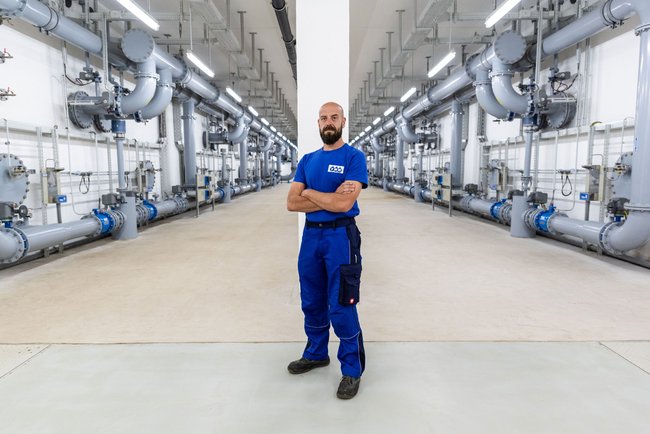 SWM Mitarbeiter Wasserwerk Colbitz SWM Mitarbeiter im Wasserwerk Colbitz